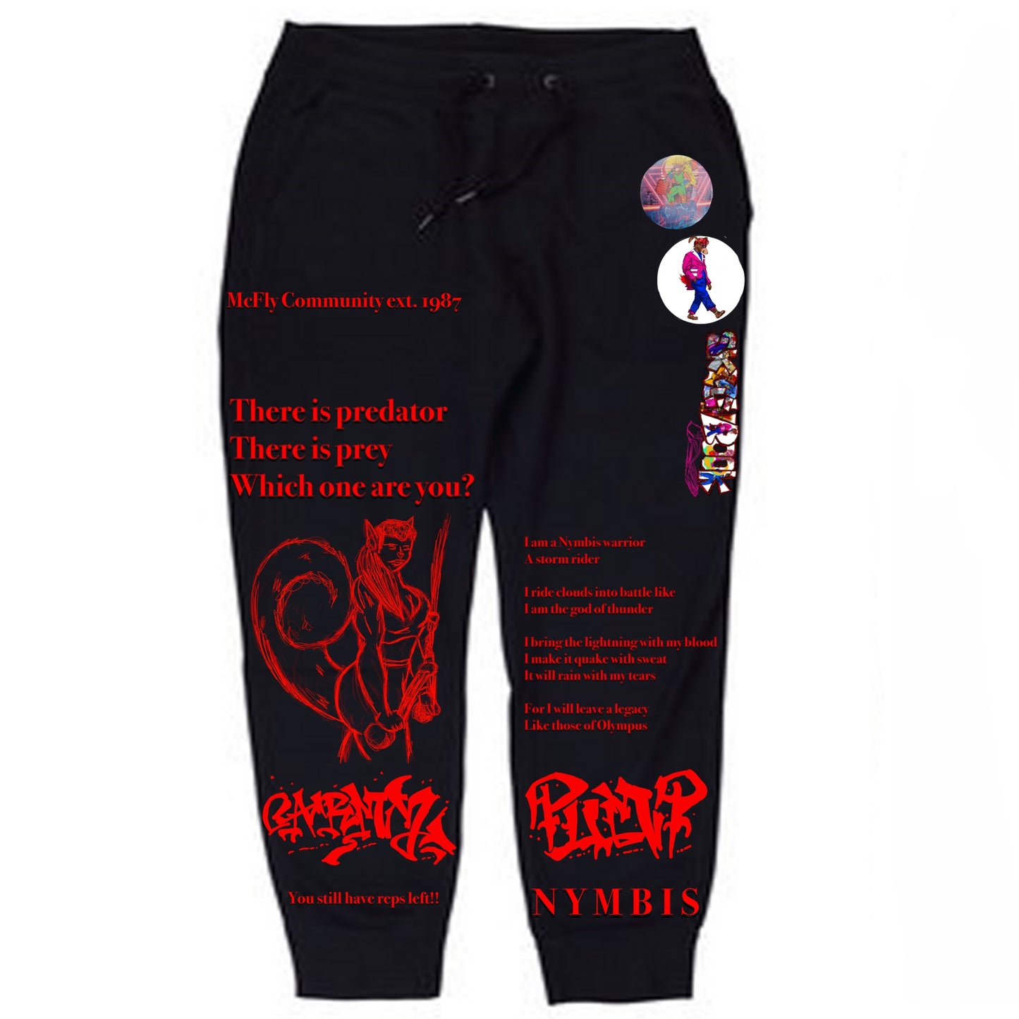 Pump Cover Regina Armz Black Sweatpants