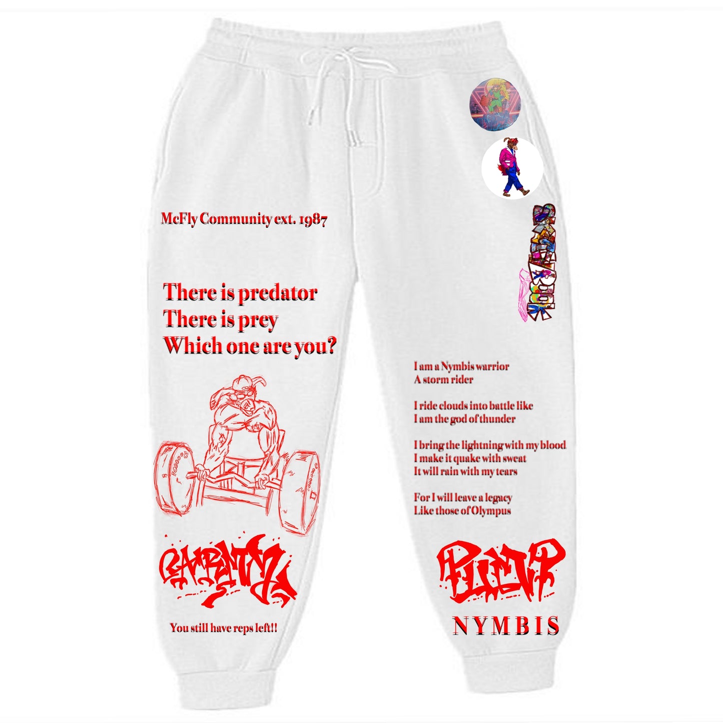 Patches Arm Pump White Sweats