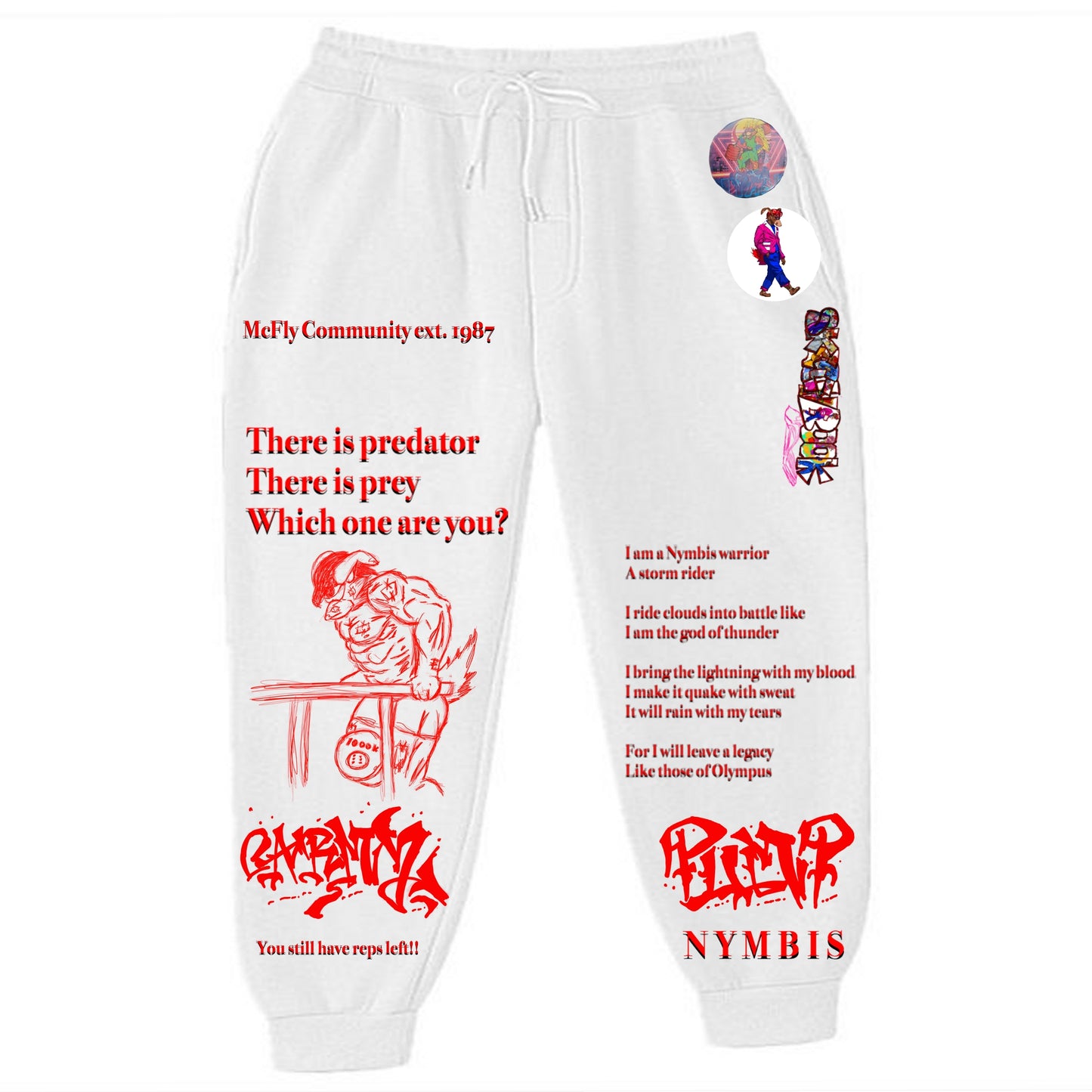 Patches Arm Pump White Sweats