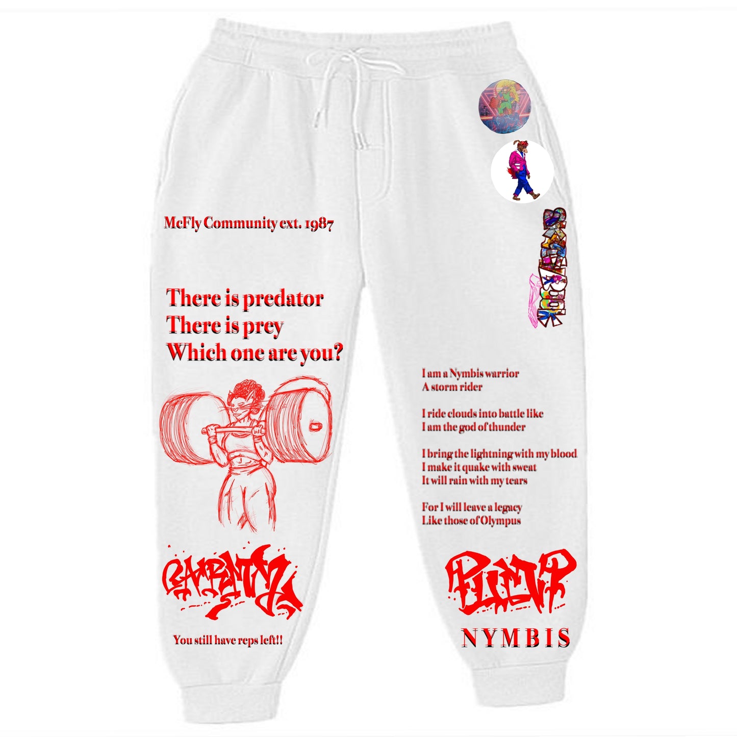 Pump Cover Regina Armz White Sweatpants
