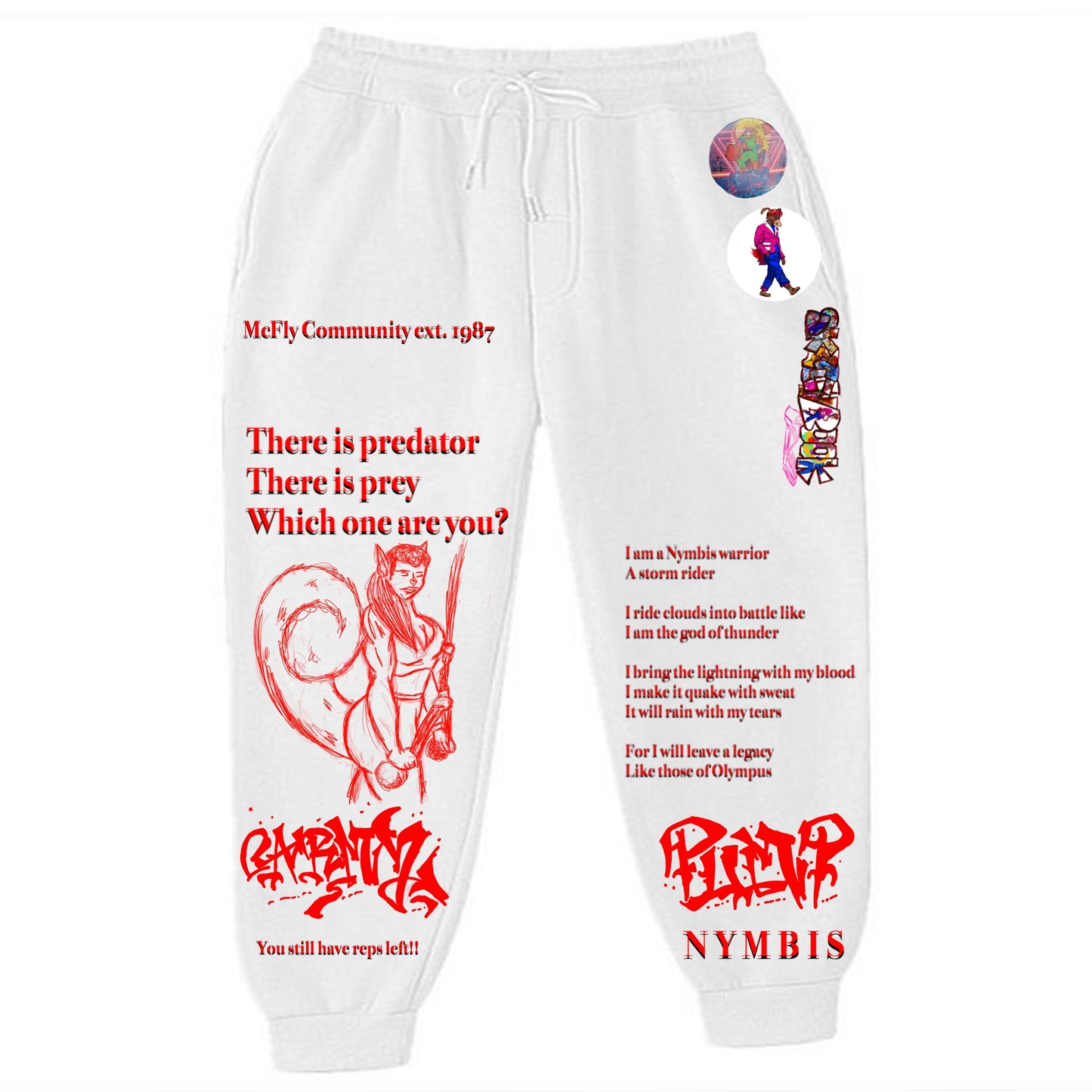 Pump Cover Regina Armz White Sweatpants