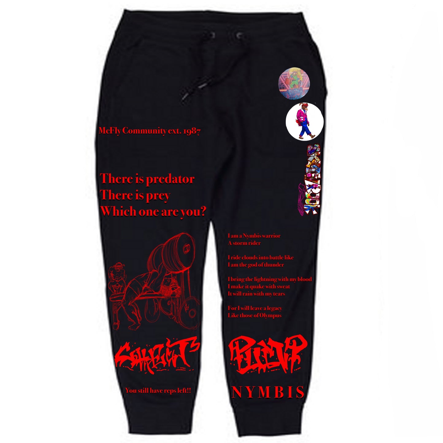 Pump Cover Chest Regina Black Sweatpants