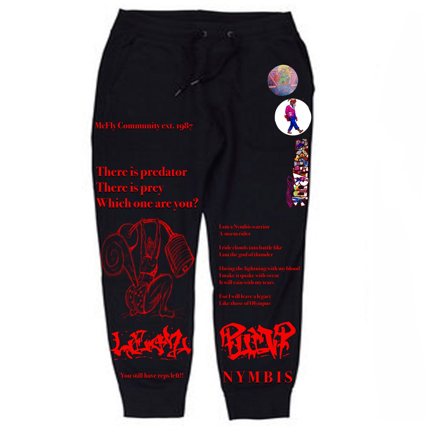 Pump Cover Regina Legz Black Sweatpants