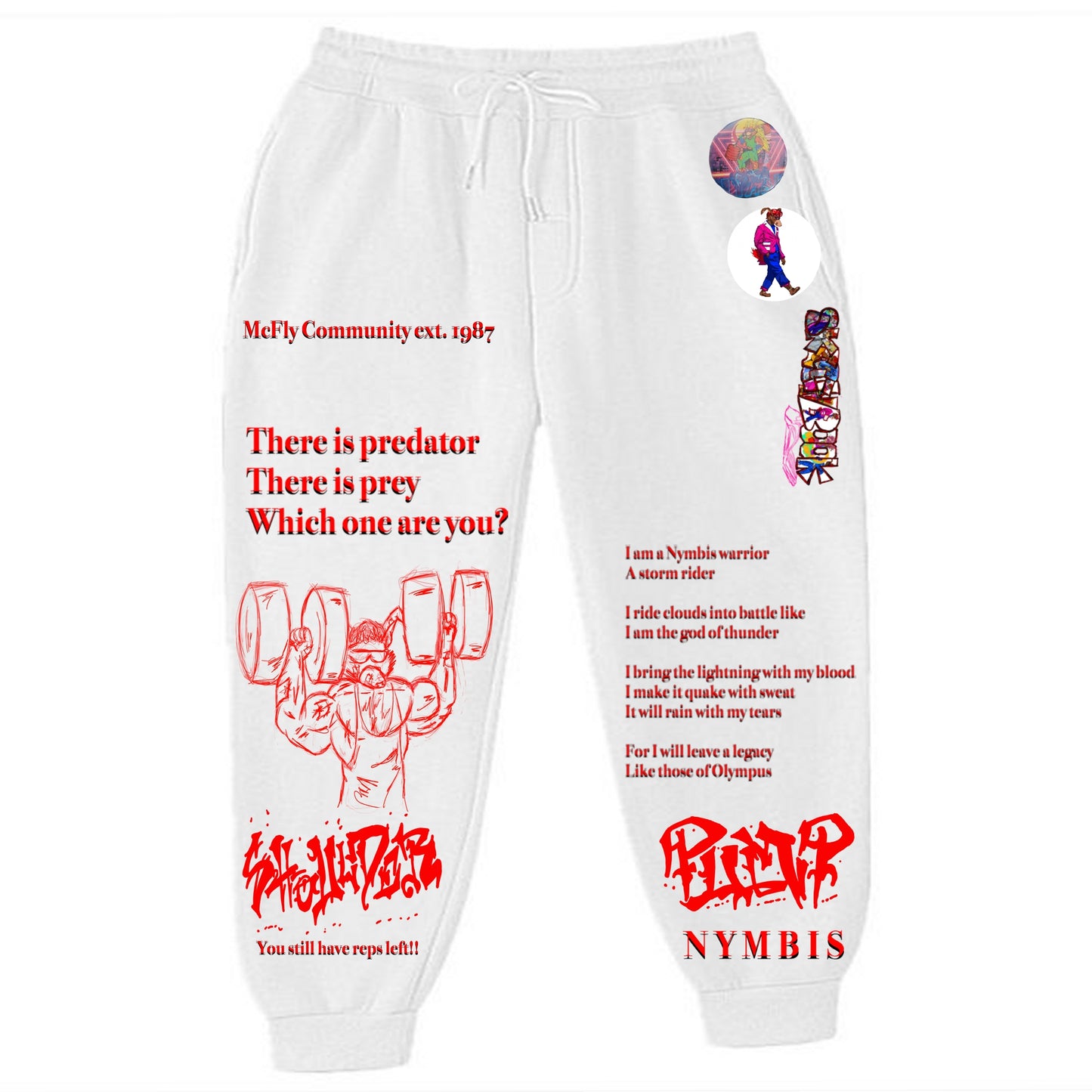 Patches Shoulder Pump White Sweats