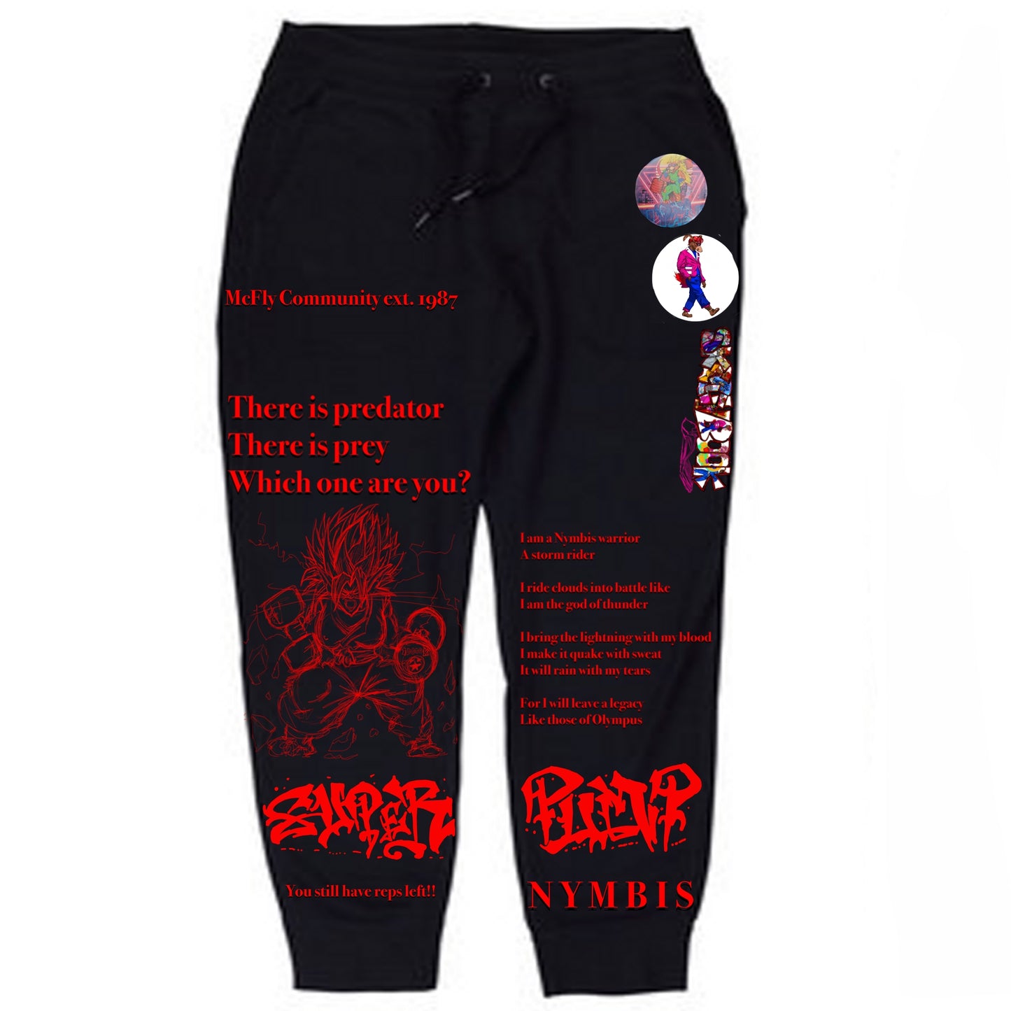 Pump Super Regina Black Sweat Pants