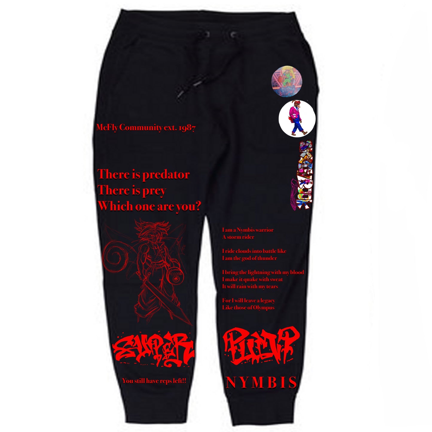 Pump Super Regina Black Sweat Pants