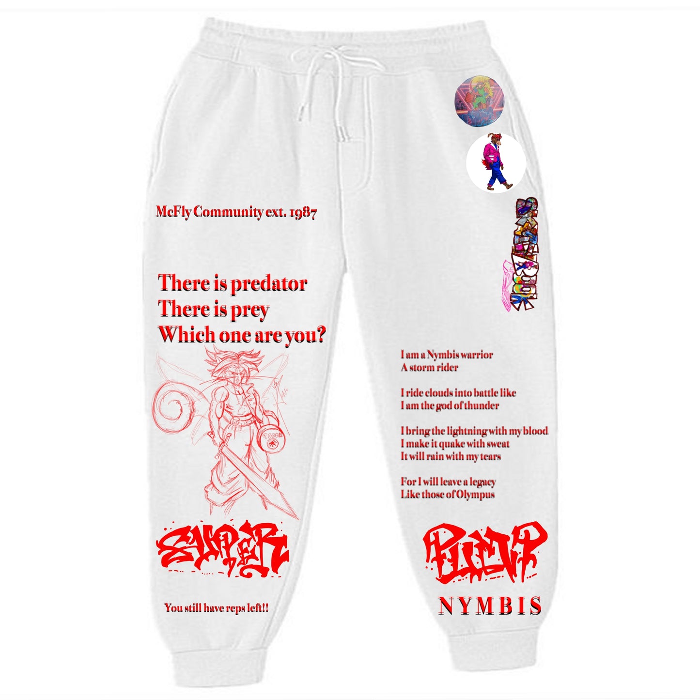 Pump Super Regina White Sweat Pants