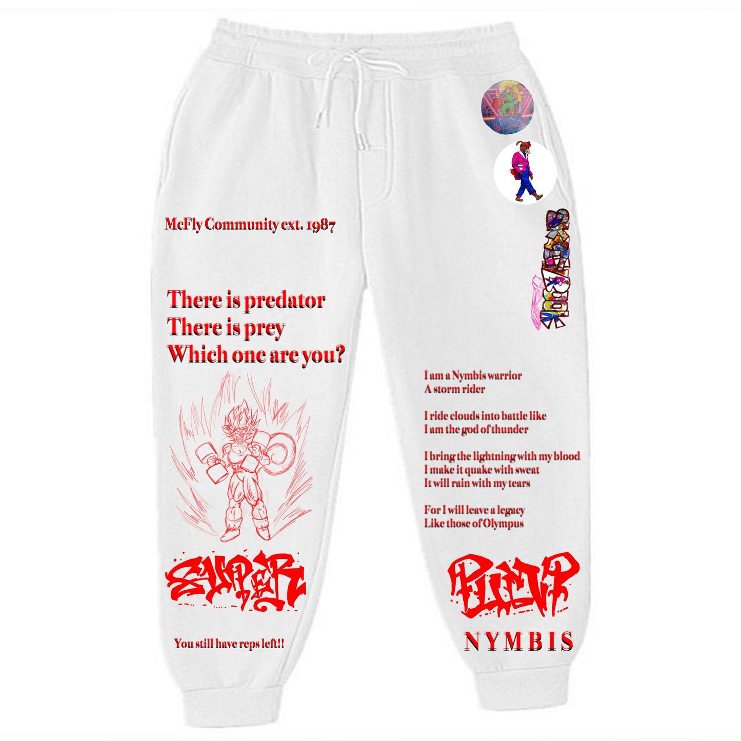 Pump Super Regina White Sweat Pants