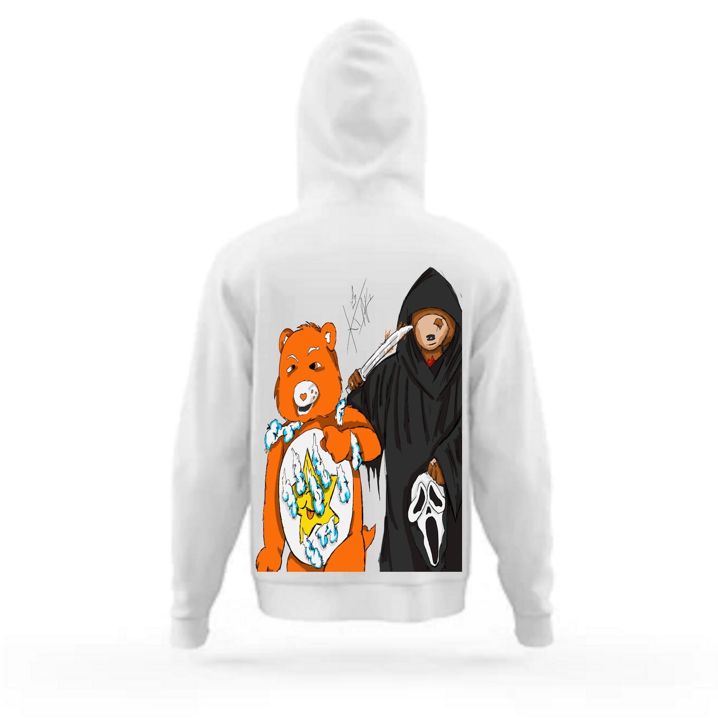 Scream Bears Sketchbook: Pages White Hoodie