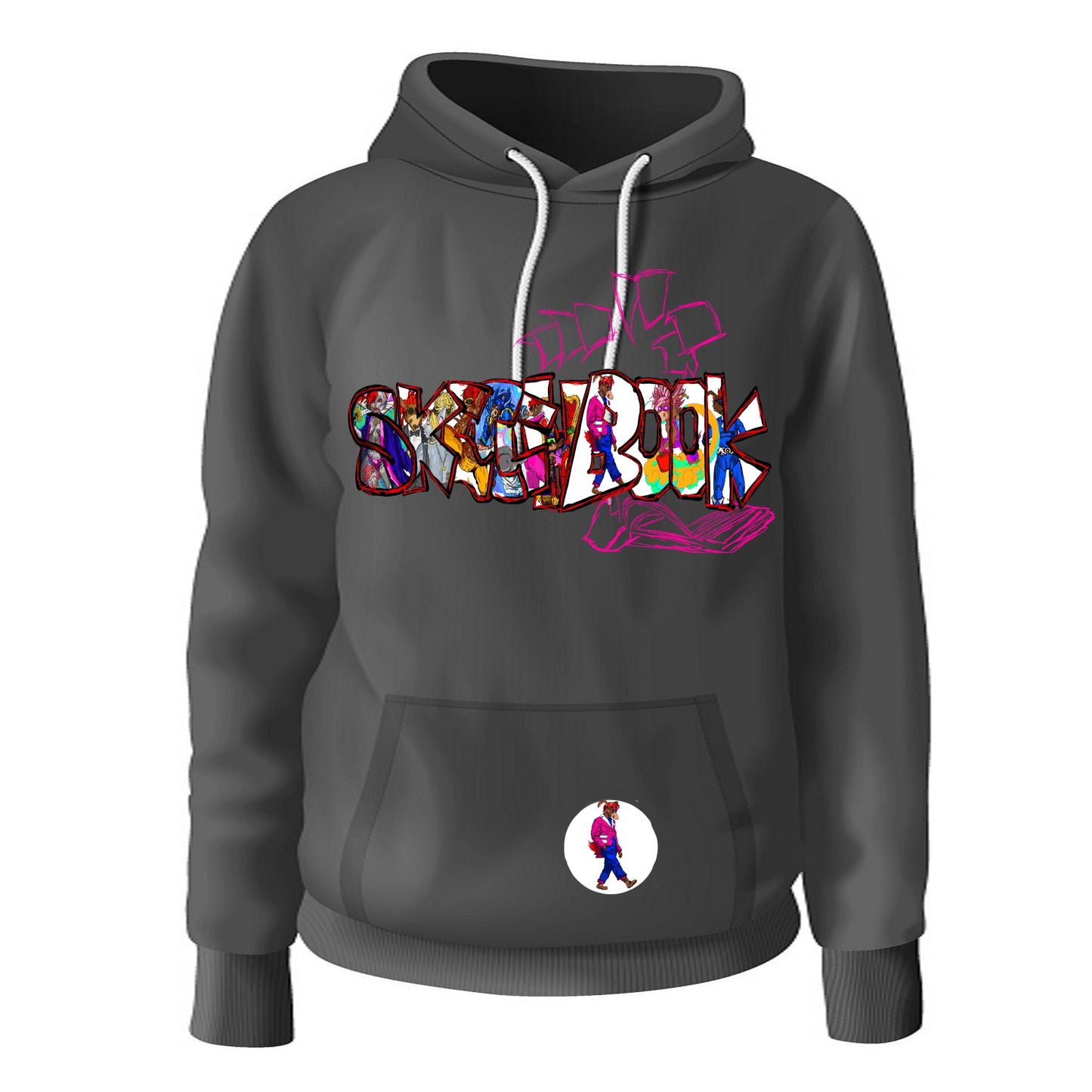 Enter The McFly Max Sketchbook: Pages Black Hoodie