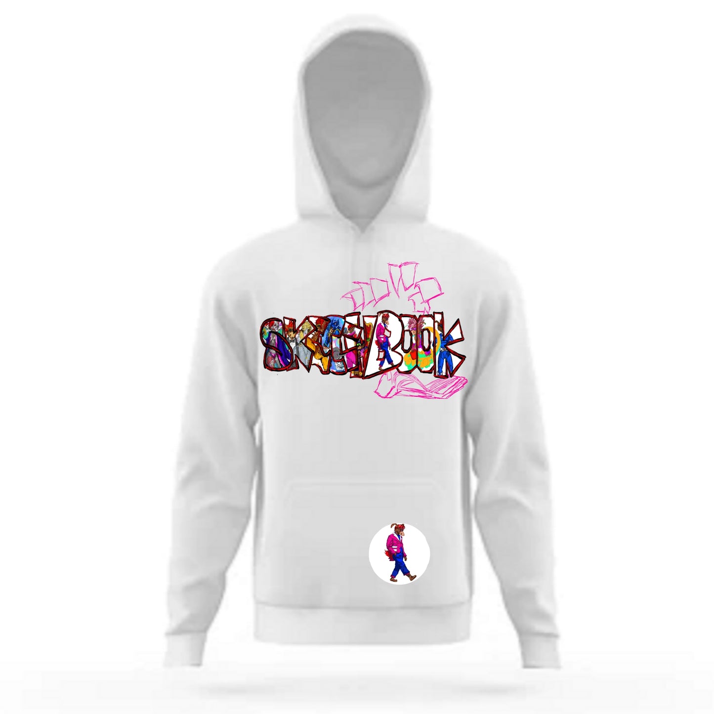 Enter The McFly Max Sketchbook: Pages White Hoodie