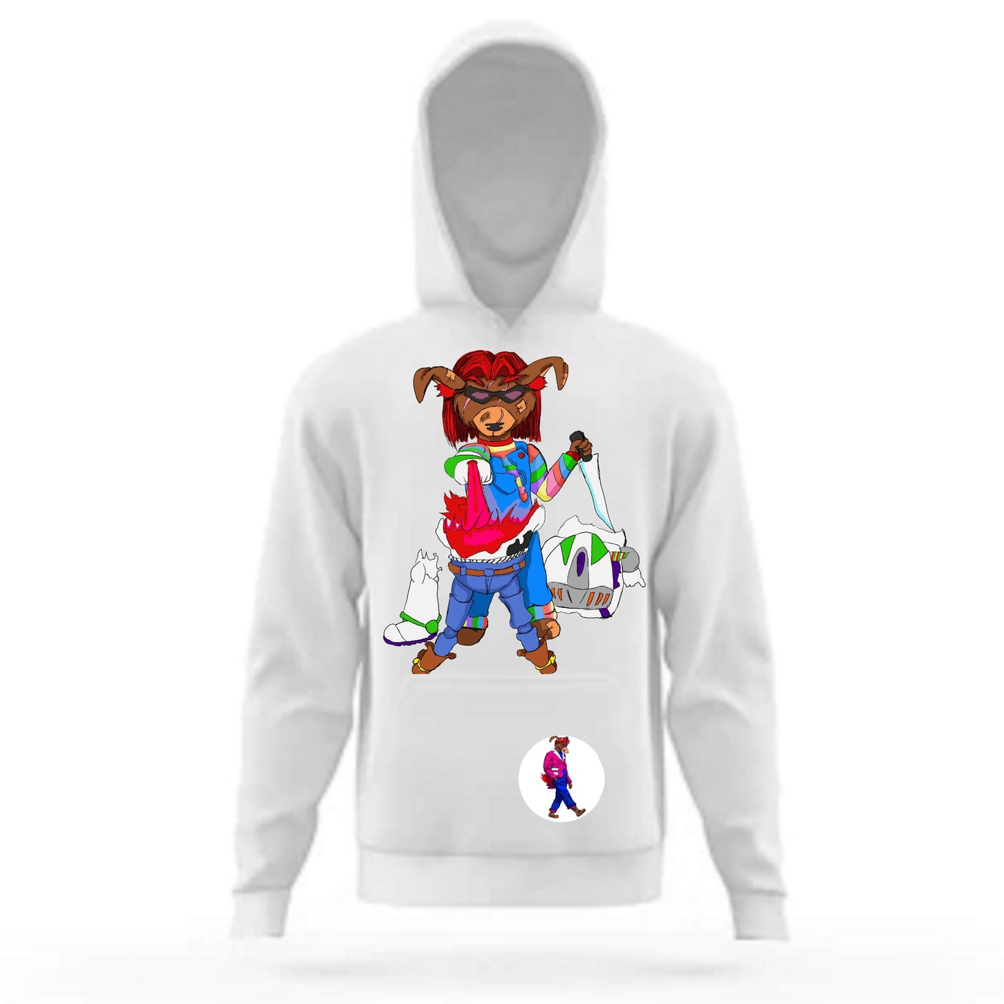 Toy's Play Sketchbook: Pages White Hoodie