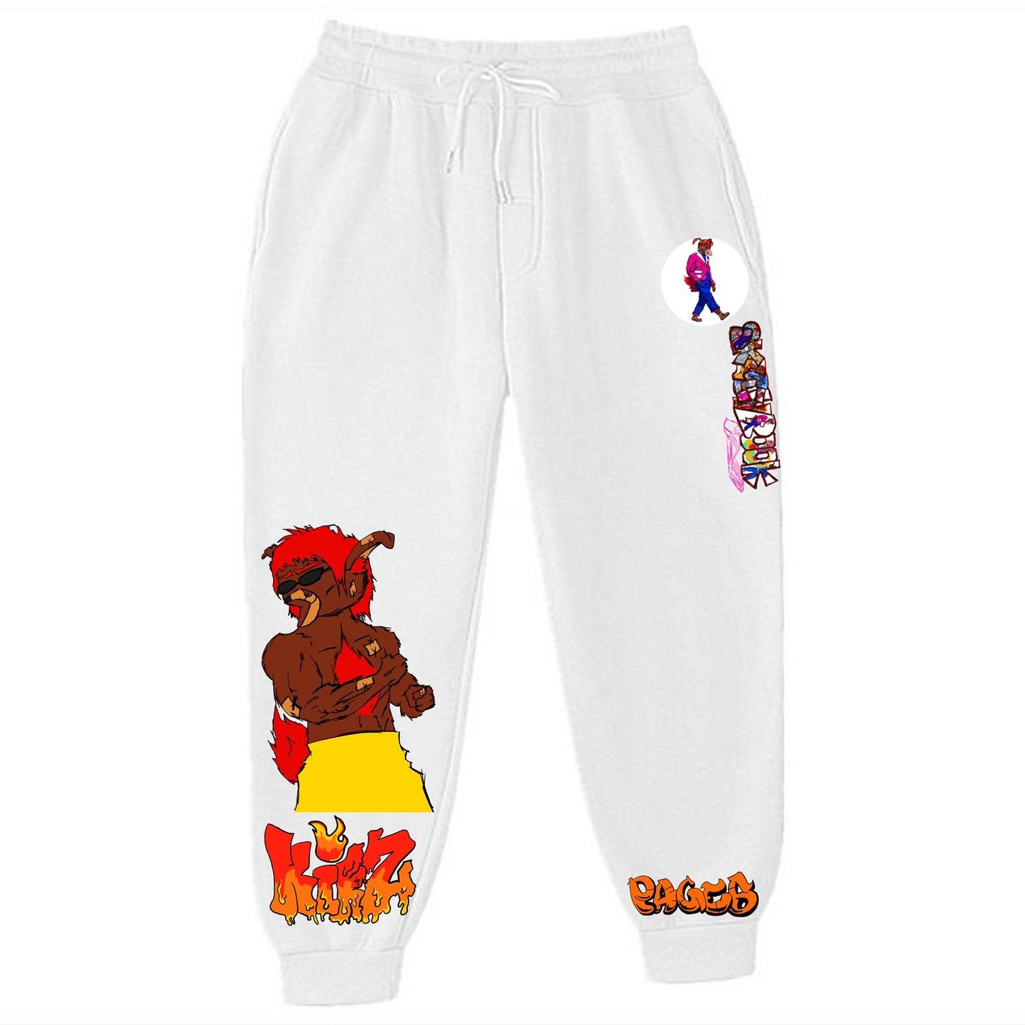 Enter The McFly Graffitix White Sweatpants