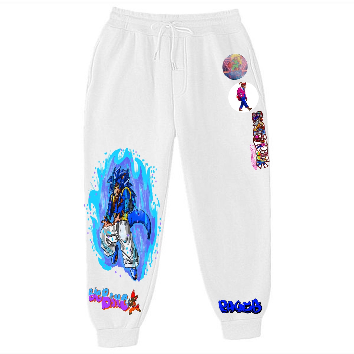 Big Bang Graffitix White Sweatpants