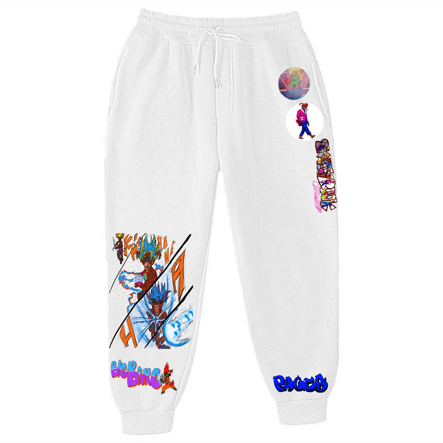Big Bang Graffitix White Sweatpants