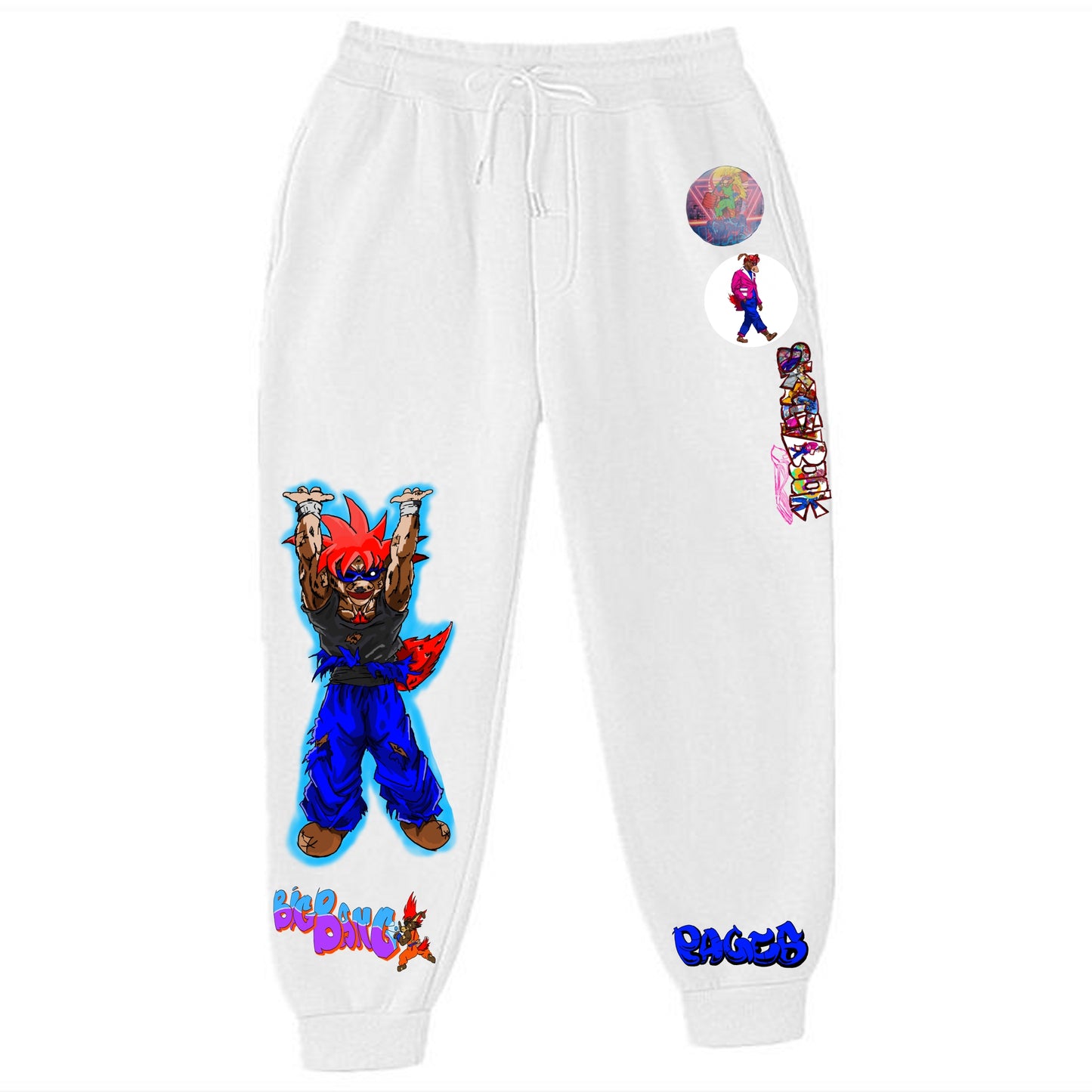Big Bang Graffitix White Sweatpants