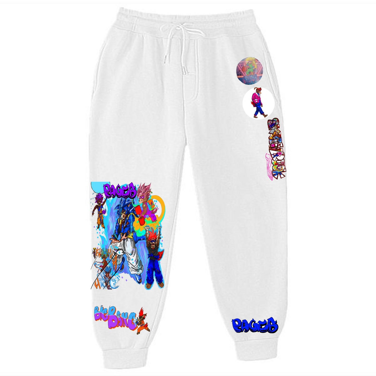 Big Bang Graffitix White Sweatpants