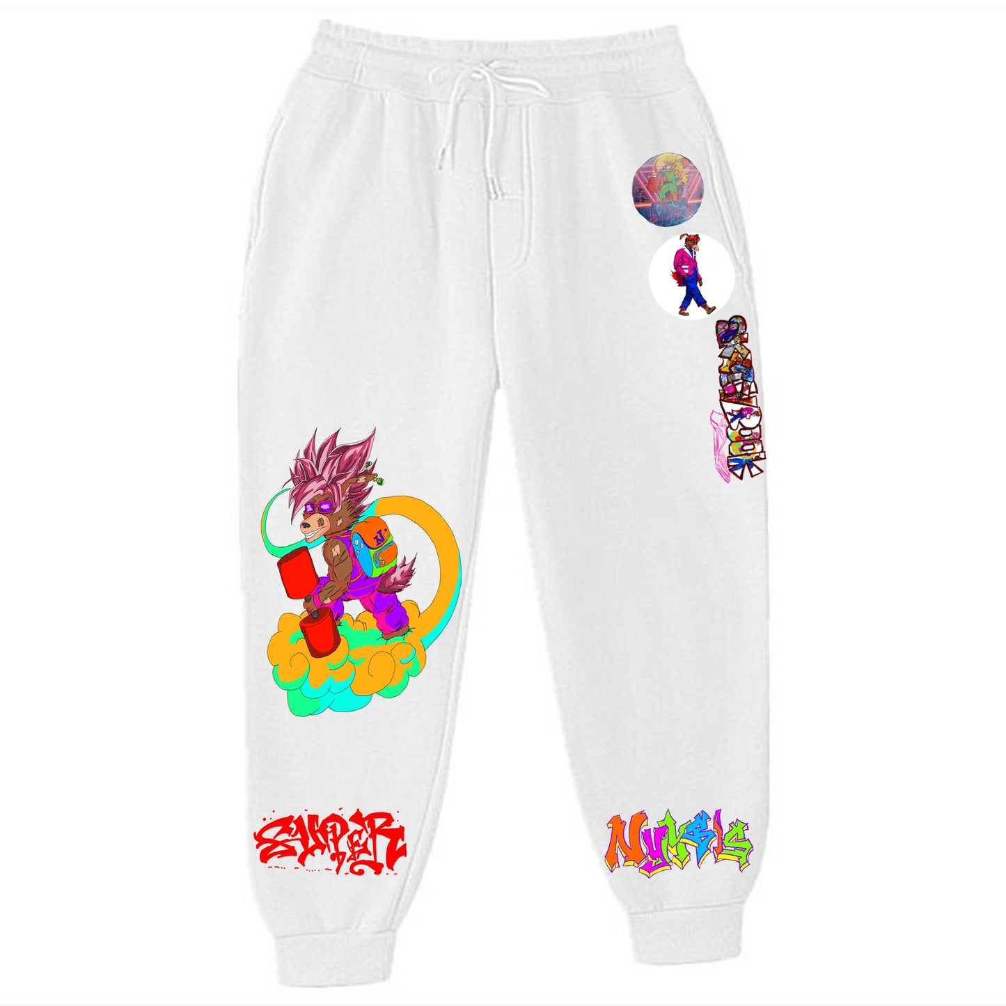 Patches Flyer Graffitix White Sweats