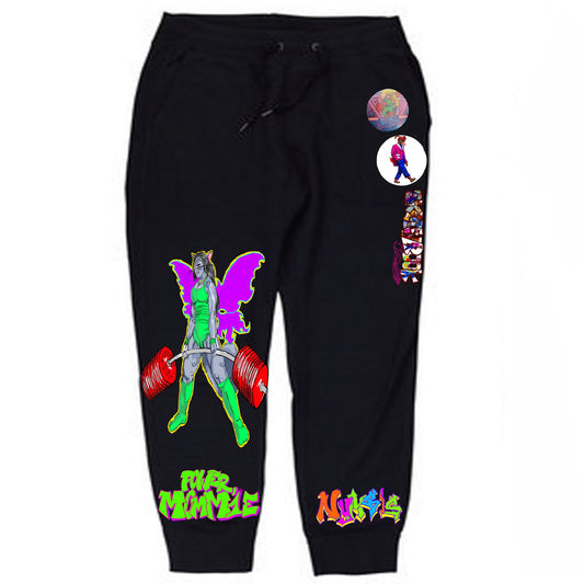 Power Mommie Graffitix Black Sweatpants