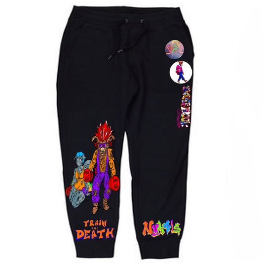 Train Till Death Graffitix Black Sweats