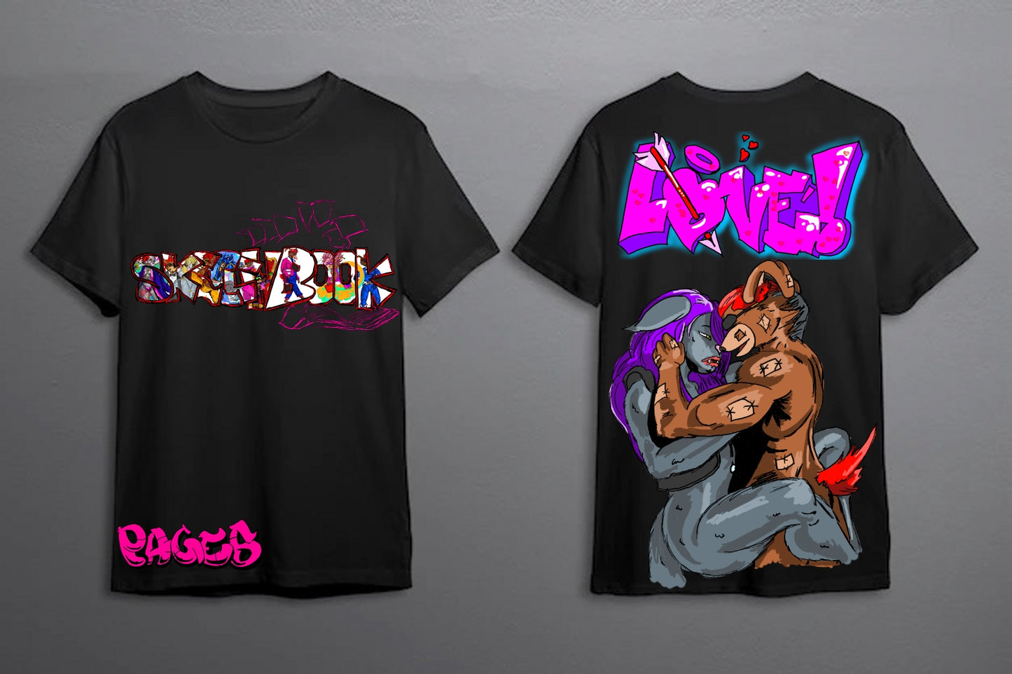 Power Lover Graffitix Tier 1 Black T-Shirts