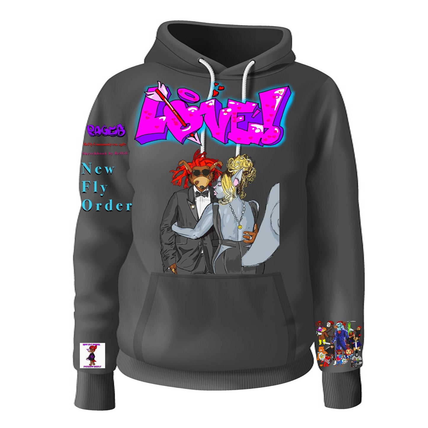 Love Graffitix Tier 2 Black Hoodie