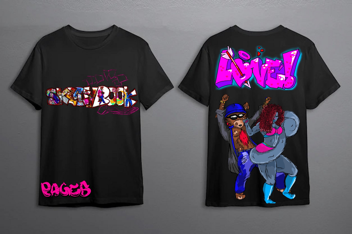 Power Lover Graffitix Tier 1 Black T-Shirts