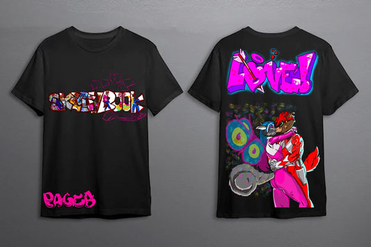 Power Lover Graffitix Tier 1 Black T-Shirts