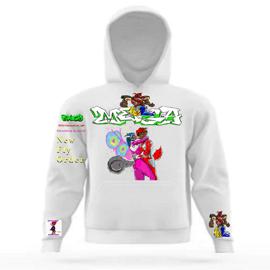The Mighty Graffitix Tier 2 White Hoodie