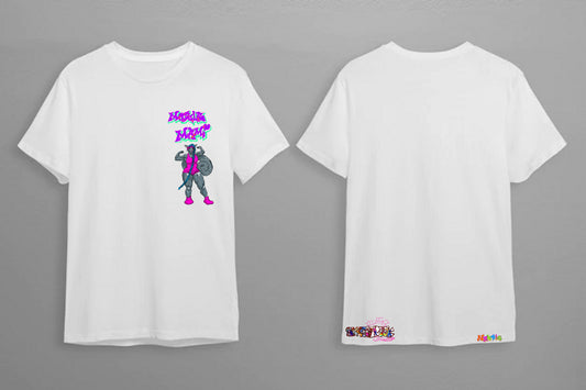 Minimalist Muscle Mami Nymbis T Shirt White