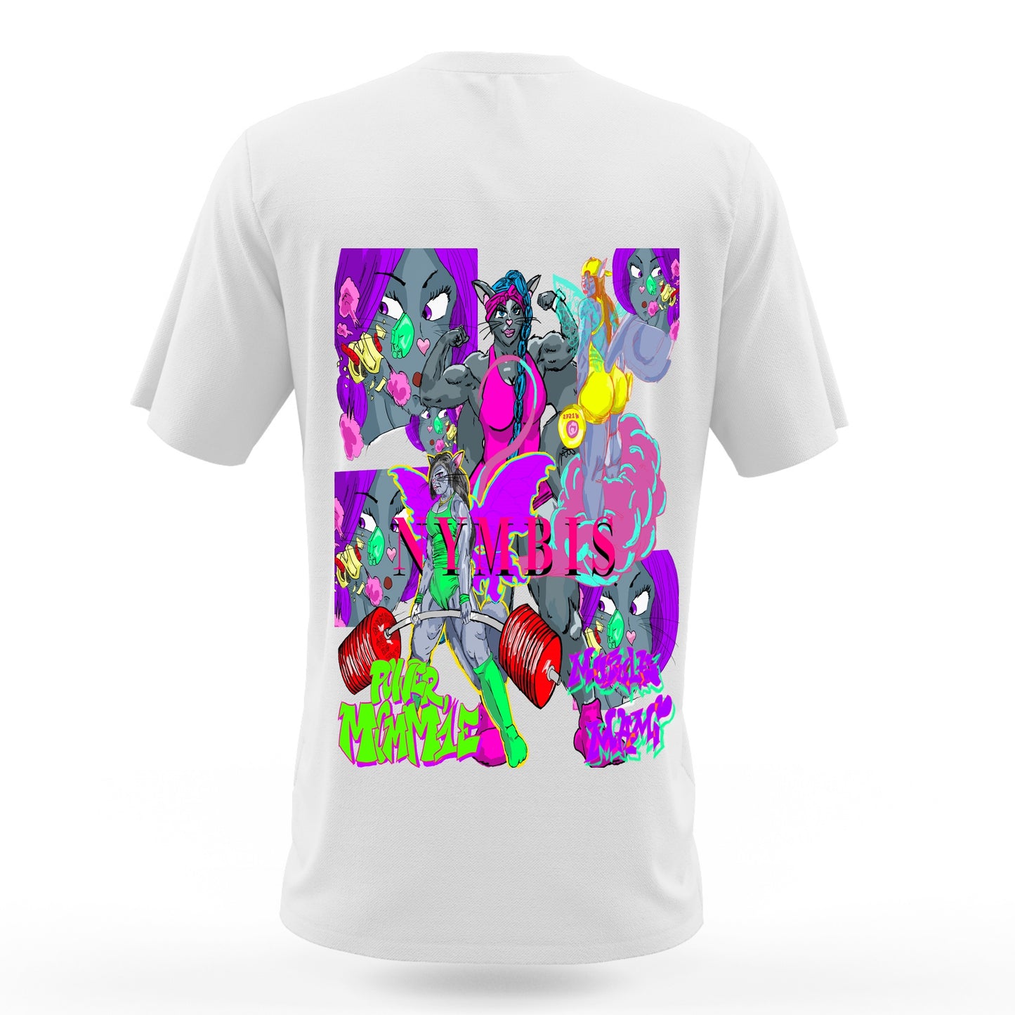 Muscle Mami Max Graffitix White T-Shirt