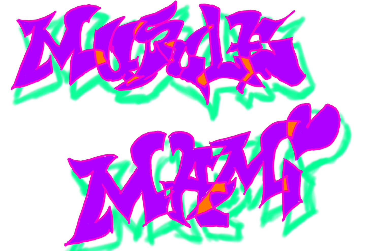Muscle Mami Graffitix Black Sweatpants