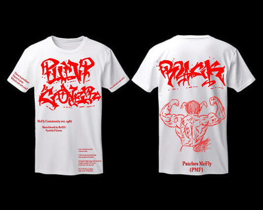 Pump Cover Patches Back White T-Shirt