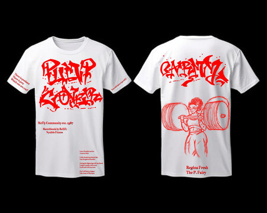Pump Cover Regina Armz White T-Shirt