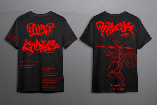 Pump Cover Regina Back Black T-Shirt