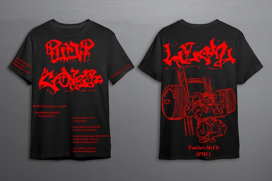 Pump Cover Patches Legz Black T-Shirt