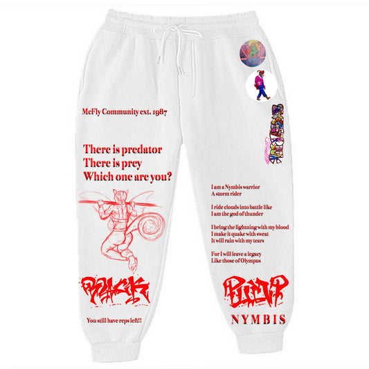 Pump Cover Regina Back White Sweatpants