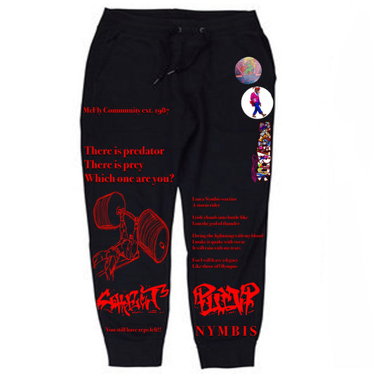 Patches Chest Pump Black Sweats