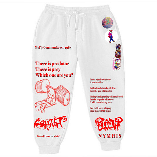 Patches Chest Pump White Sweats