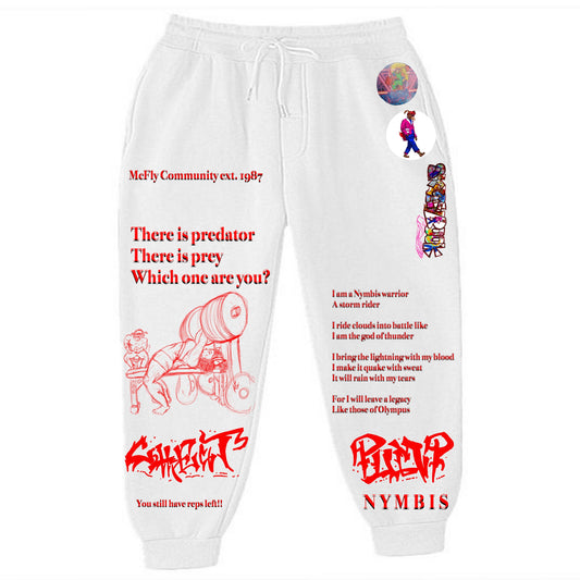 Pump Cover Chest Regina White Sweatpants