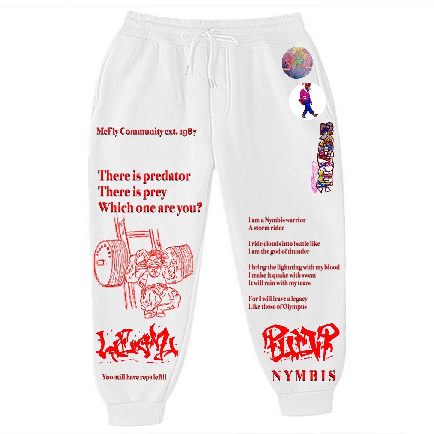 Patches Legz Pump White Sweats