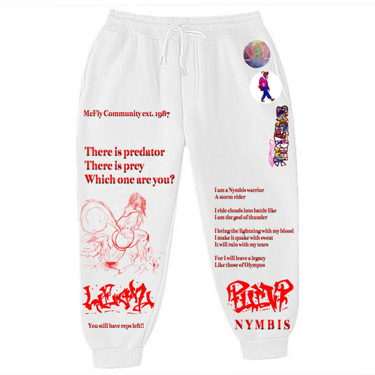 Pump Cover Regina Legz White Sweatpants
