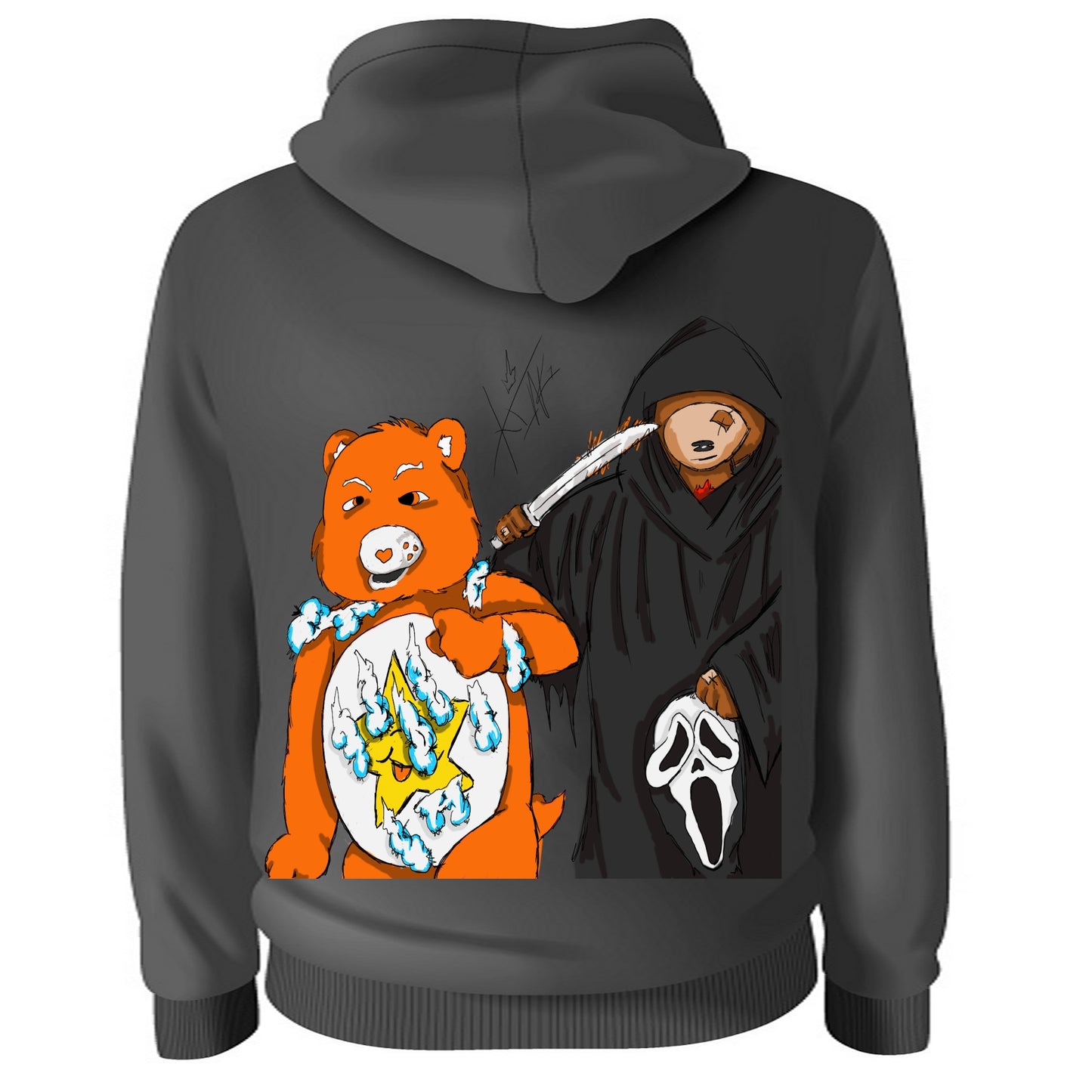 Scream Bears Sketchbook: Pages Black Hoodie