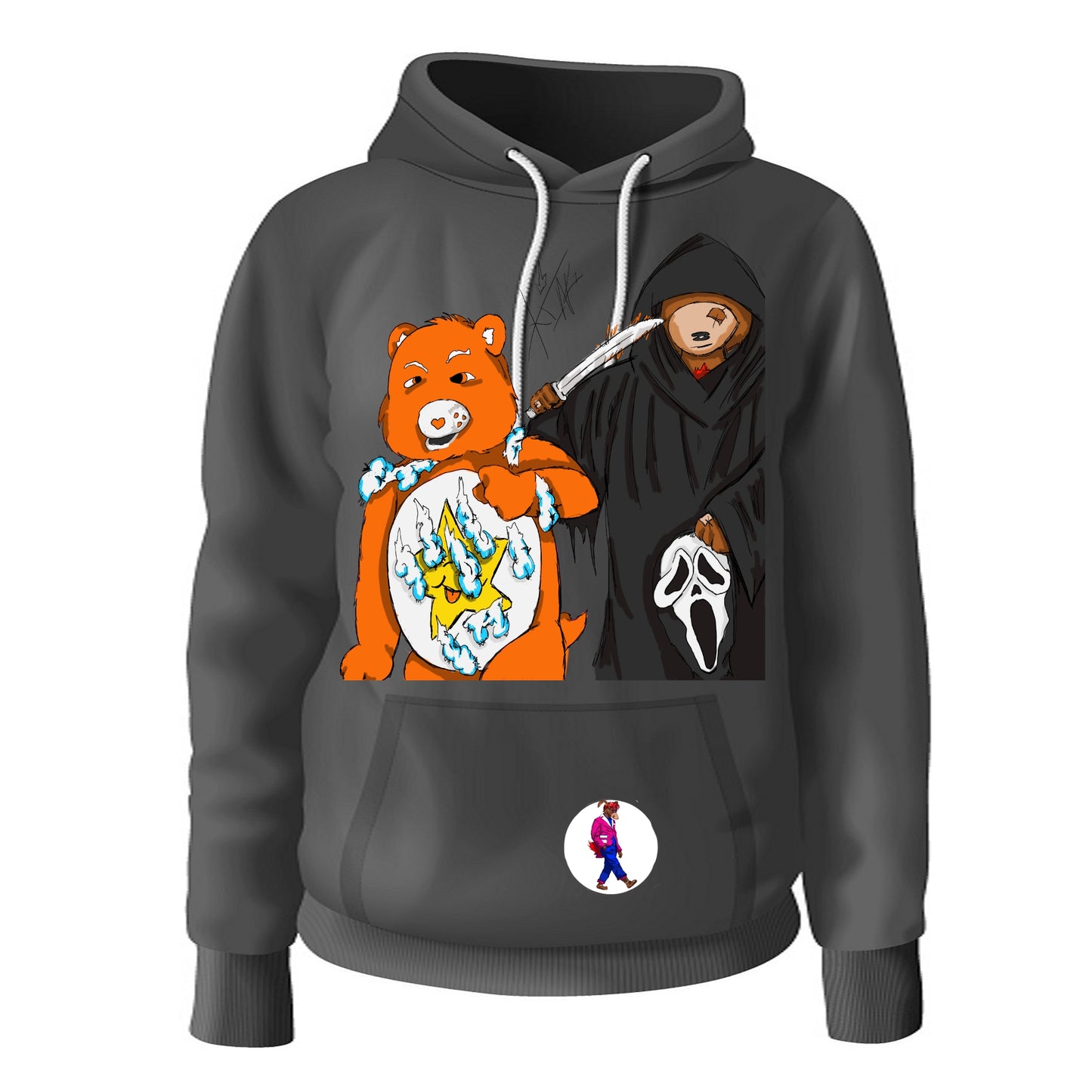 Scream Bears Sketchbook: Pages Black Hoodie