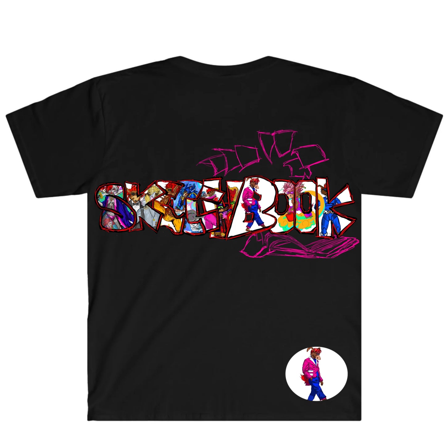 Gin & Juice Sketchbook: Pages Basic T-Shirt