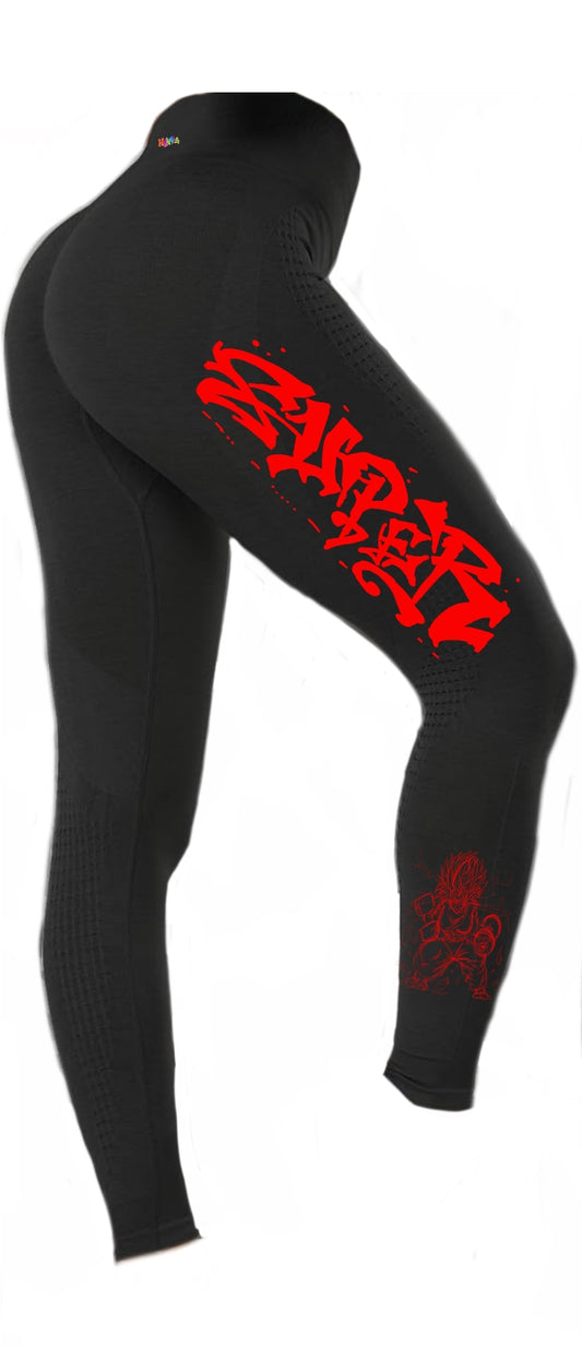 Super Regina Graffitix High Waisted Lift Leggings