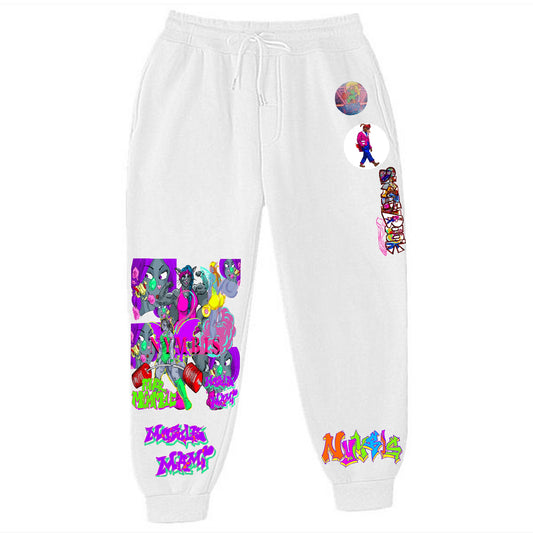 Muscle/Power Mami Max Graffitix White Sweatpants